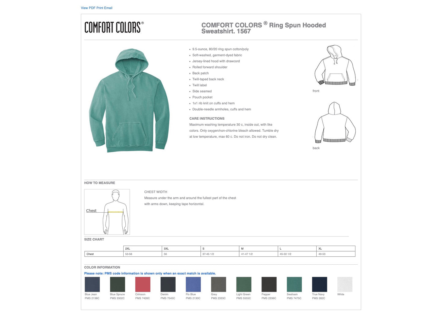 Comfort Colors Unisex Lightweight Cotton Hooded Sweatshirt