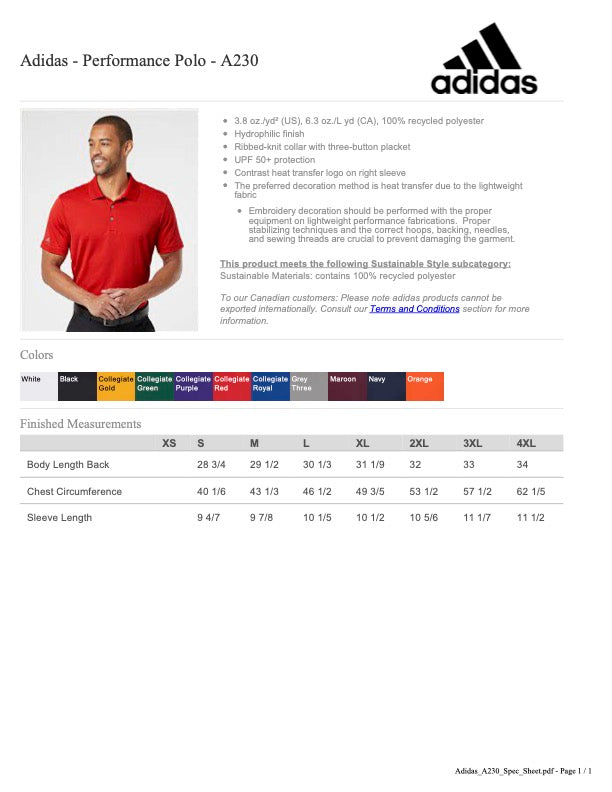 Adidas - Performance Polo